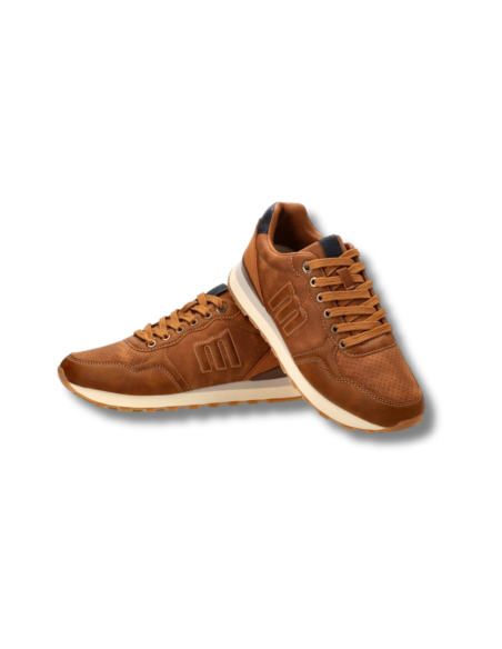 Zapatillas Casual Hombre Mustang Marrones Ligeras-84755