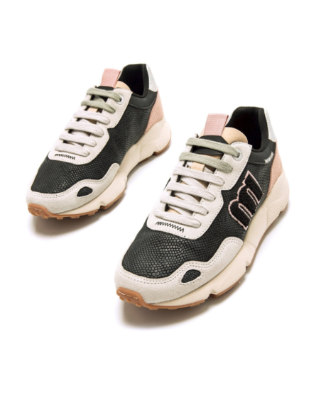 Zapatillas Casual Mujer Mustang Negro Ligeras-60885-53
