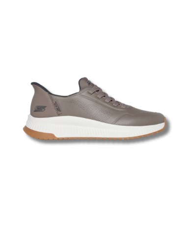 Zapatillas Casual Hombre Skechers Bobs Squad Gris Comodas-118424/TPE