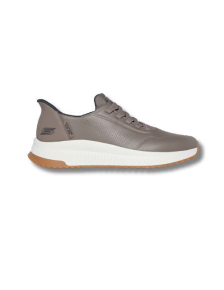 Zapatillas Casual Hombre Skechers Bobs Squad Gris Comodas-118424/TPE