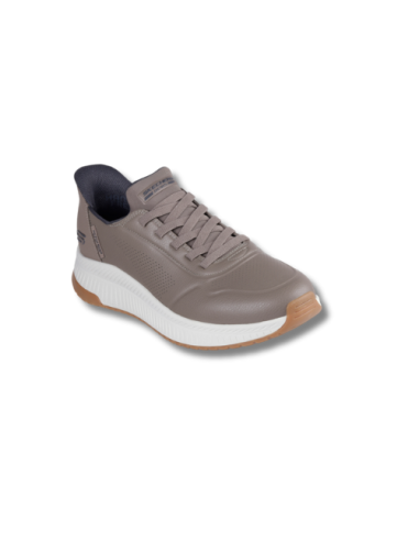 Zapatillas Casual Hombre Skechers Bobs Squad Gris Comodas-118424/TPE