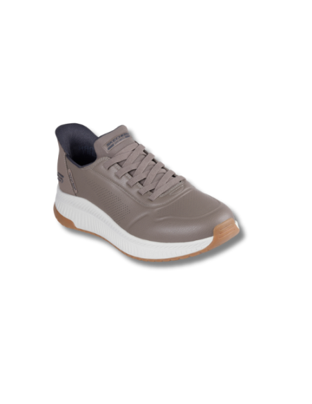 Zapatillas Casual Hombre Skechers Bobs Squad Gris Comodas-118424/TPE