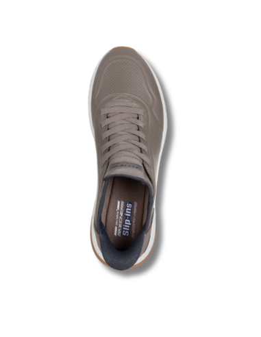 Zapatillas Casual Hombre Skechers Bobs Squad Gris Comodas-118424/TPE