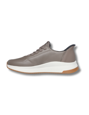 Zapatillas Casual Hombre Skechers Bobs Squad Gris Comodas-118424/TPE