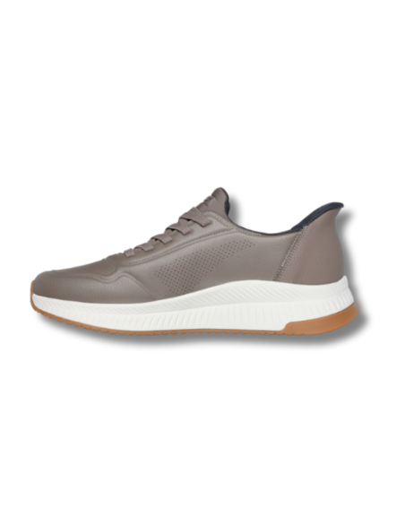 Zapatillas Casual Hombre Skechers Bobs Squad Gris Comodas-118424/TPE
