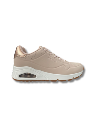 Zapatillas Casual Skechers Mujer Shimmer Away Rosa Comodas-155196/NAT
