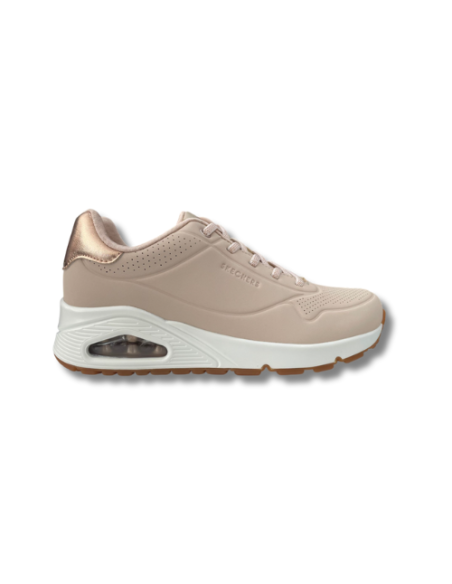 Zapatillas Casual Skechers Mujer Shimmer Away Rosa Comodas-155196/NAT