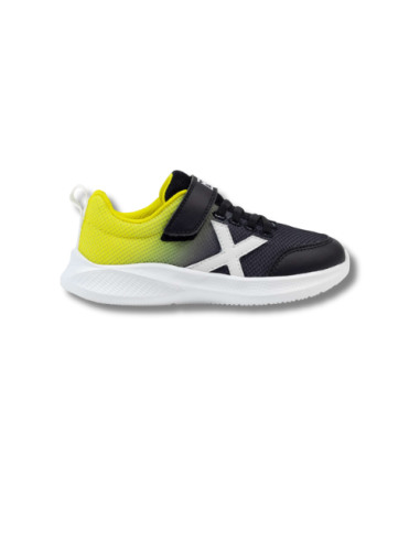 Zapatillas Casual Niño Munich Mini Leta 03 Negro y Amarillo Ligeras-8935003
