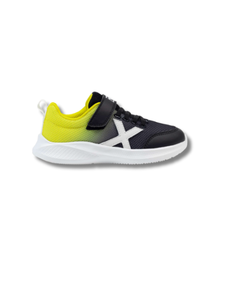 Zapatillas Casual Niño Munich Mini Leta 03 Negro y Amarillo Ligeras-8935003