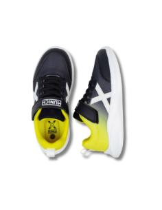 Zapatillas Casual Niño Munich Mini Leta 03 Negro y Amarillo Ligeras-8935003 2