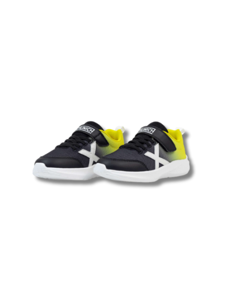 Zapatillas Casual Niño Munich Mini Leta 03 Negro y Amarillo Ligeras-8935003