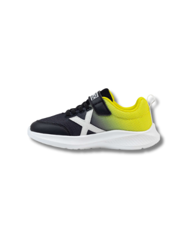 Zapatillas Casual Niño Munich Mini Leta 03 Negro y Amarillo Ligeras-8935003
