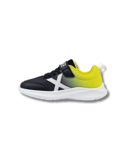 Zapatillas Casual Niño Munich Mini Leta 03 Negro y Amarillo Ligeras-8935003
