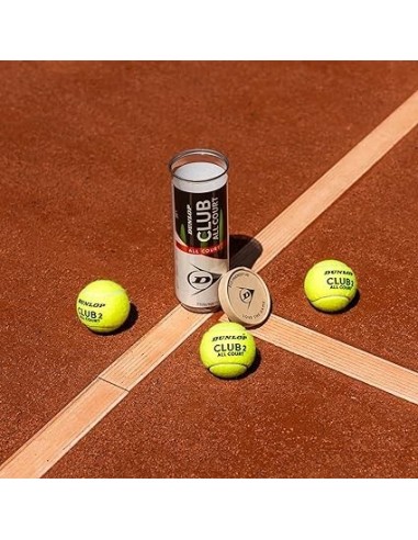 Pelotas Tenis Dunlop Club All Court Bote 3 Pelotas Resistentes- 601629