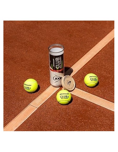 Pelotas Tenis Dunlop Club All Court Bote 3 Pelotas Resistentes- 601629