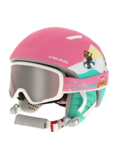 Casco de esquí infantil Head Maja Set Paw rosa | Set