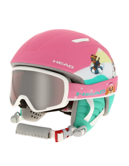 Casco de esquí infantil Head Maja Set Paw rosa | Set