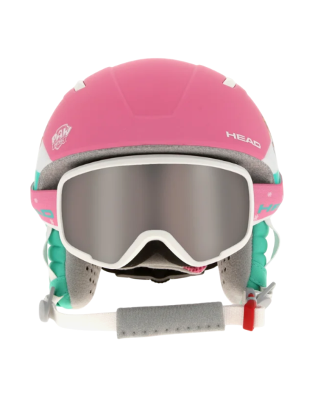 Casco de esquí infantil Head Maja Set Paw rosa | Set