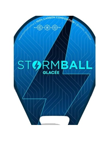 Pala Frontenis StormBall Glacée de Carbono Color Azul y Negro-PCMP0003