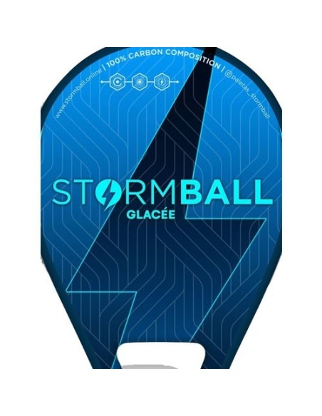 Pala Frontenis StormBall Glacée de Carbono Color Azul y Negro-PCMP0003