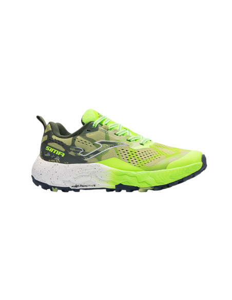 Zapatillas Trail Hombre Joma Sima 26 Verde Flúor Resistentes-TKSIMS2615