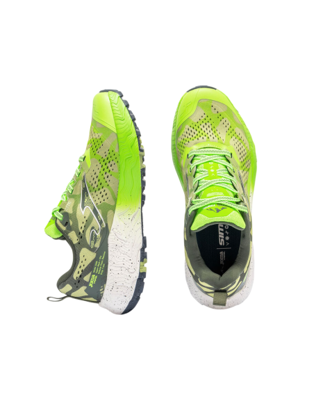 Zapatillas Trail Hombre Joma Sima 26 Verde Flúor Resistentes-TKSIMS2615