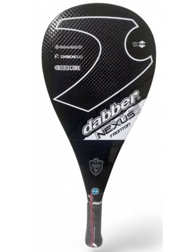 Pala Frontenis Dabber Nexus de Carbono Negra y Plata- PCMP0004