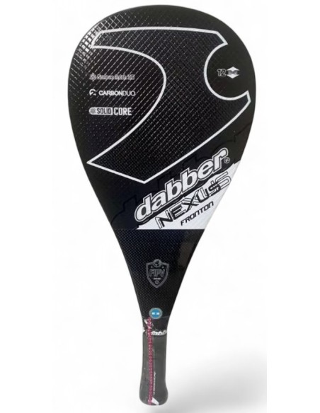 Pala Frontenis Dabber Nexus de Carbono Negra y Plata- PCMP0004