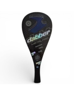 Pala Frontenis Dabber Metal Pro Carbono Negra y Plata- PCMP0006