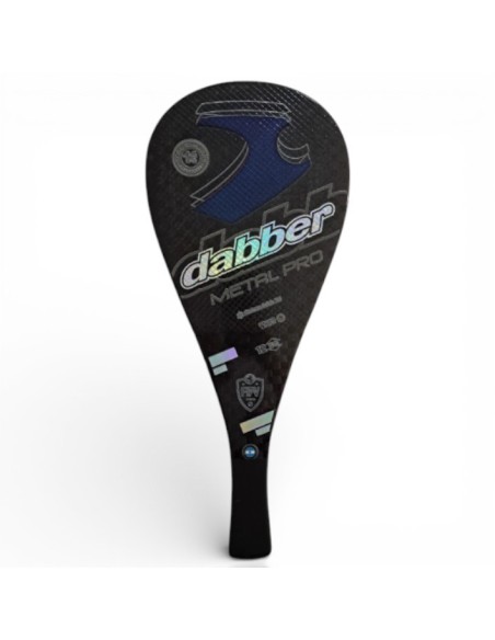 Pala Frontenis Dabber Metal Pro Carbono Negra y Plata- PCMP0006