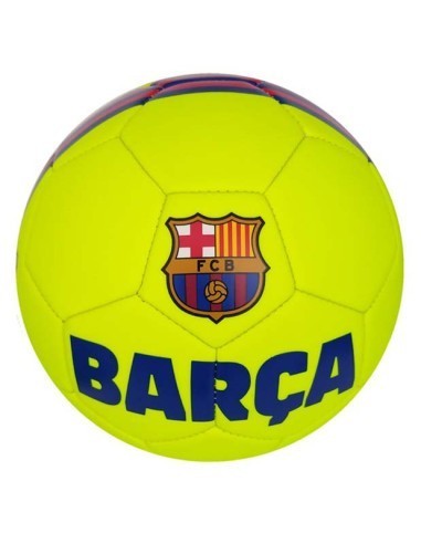Balón FC Barcelona amarillo flúor talla 5 | Oficial