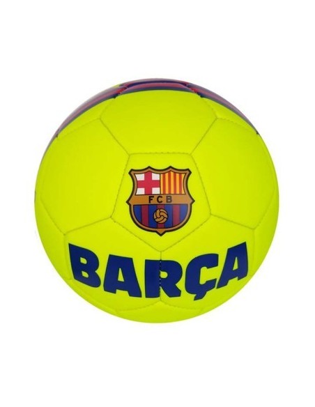 Balón FC Barcelona amarillo flúor talla 5 | Oficial