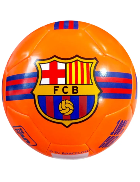 Balón FC Barcelona naranja flúor talla 5 | Visible