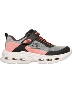 Zapatillas Deportivas Niño Skechers Glide-Step Drift Zorzox Negras Grises y Naranjas- 405125L/BKOR