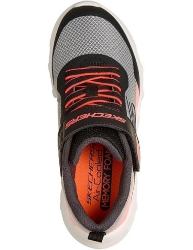 Zapatillas Deportivas Niño Skechers Glide-Step Drift Zorzox Negras Grises y Naranjas- 405125L/BKOR