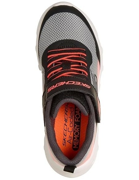 Zapatillas Deportivas Niño Skechers Glide-Step Drift Zorzox Negras Grises y Naranjas- 405125L/BKOR