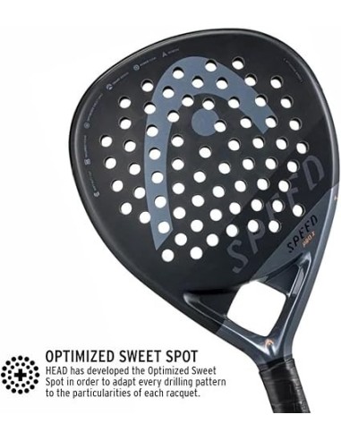 Pala Pádel Head Speed Pro X 2023 Negra y Gris Oscuro Ligera- 221043