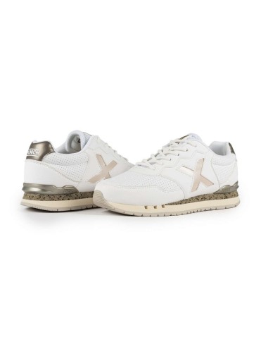 Zapatillas Casual Mujer Munich BE-4118 Blanco Comodas-4150247