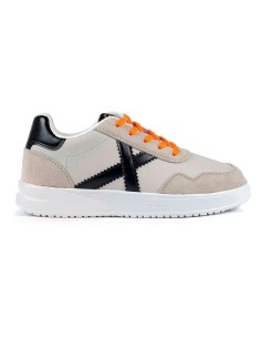 Zapatillas Casual Infantil Munich Mini Balloo 04 Gris y Negro Ligeras-8893004