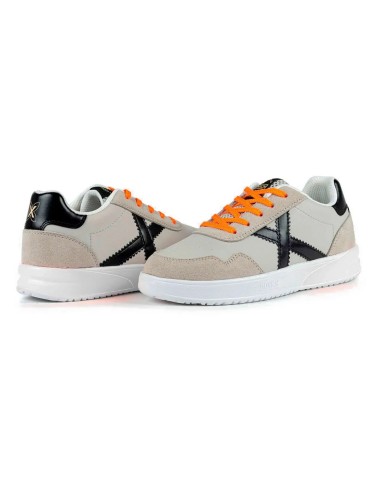 Zapatillas Casual Infantil Munich Mini Balloo 04 Gris y Negro Ligeras-8893004