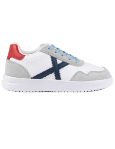 Zapatillas Casual Infantil Munich Mini Balloo 05 Blanco Azul Ligeras-8893005