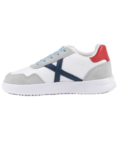 Zapatillas Casual Infantil Munich Mini Balloo 05 Blanco Azul Ligeras-8893005