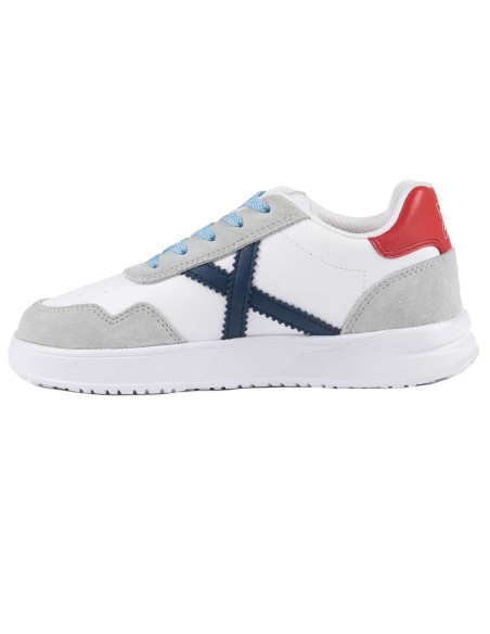 Zapatillas Casual Infantil Munich Mini Balloo 05 Blanco Azul Ligeras-8893005