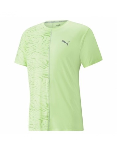 Camiseta Puma Run Graphic SS Tee Hombre Verde | Running
