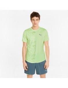 Camiseta Puma Run Graphic SS Tee Hombre Verde | Running 2