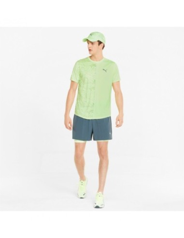 Camiseta Puma Run Graphic SS Tee Hombre Verde | Running